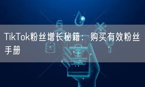 TikTok粉丝增长秘籍：购买有效粉丝手册