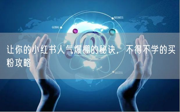 让你的小红书人气爆棚的秘诀，不得不学的买粉攻略