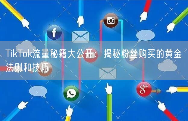 TikTok流量秘籍大公开：揭秘粉丝购买的黄金法则和技巧