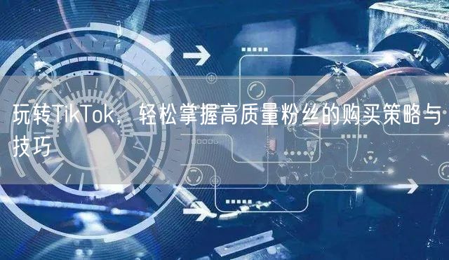 玩转TikTok，轻松掌握高质量粉丝的购买策略与技巧