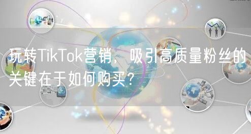 玩转TikTok营销，吸引高质量粉丝的关键在于如何购买？