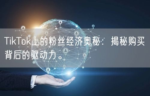 TikTok上的粉丝经济奥秘：揭秘购买背后的驱动力。