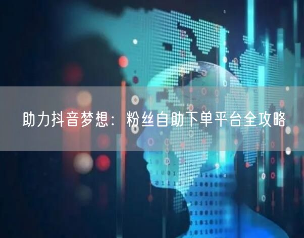 助力抖音梦想：粉丝自助下单平台全攻略