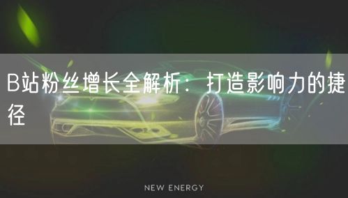 B站粉丝增长全解析：打造影响力的捷径