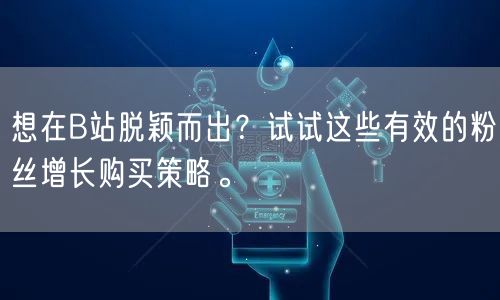 想在B站脱颖而出？试试这些有效的粉丝增长购买策略。