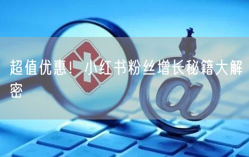 超值优惠！小红书粉丝增长秘籍大解密