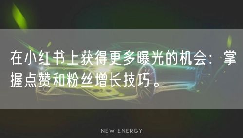 在小红书上获得更多曝光的机会：掌握点赞和粉丝增长技巧。