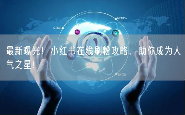 最新曝光！小红书在线刷粉攻略，助你成为人气之星！