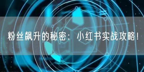 粉丝飙升的秘密：小红书实战攻略！