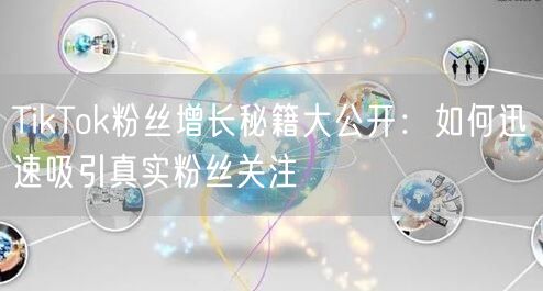 TikTok粉丝增长秘籍大公开：如何迅速吸引真实粉丝关注